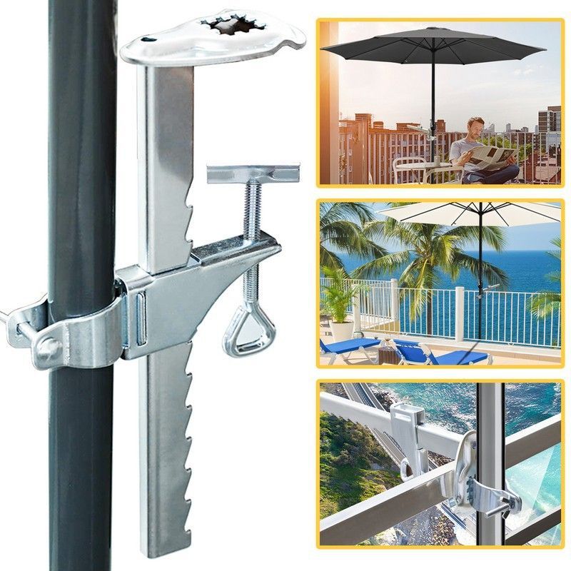 Parasol Holder Generic Heavy Duty Umbrella Table Clamp For Patio Balcony