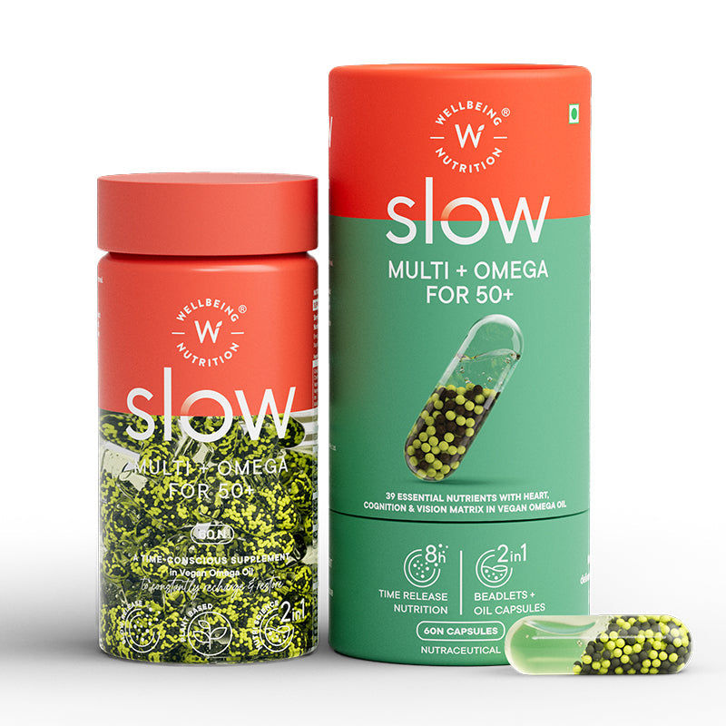 Wellbeing Nutrition Slow Multi + Omega for 50+ 60 Capsules