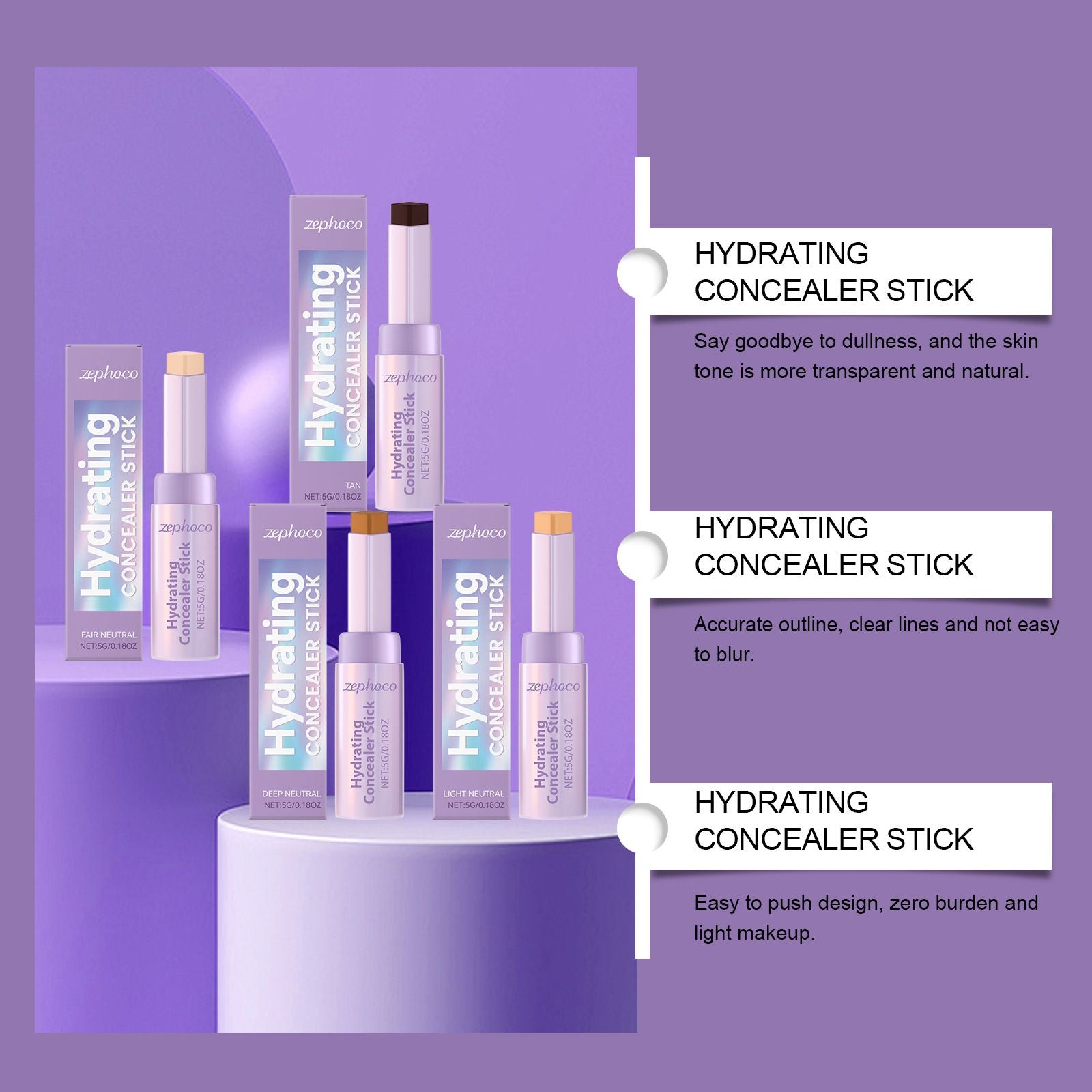 5g Contour Concealer Stick with Sculpting and Face Coverage