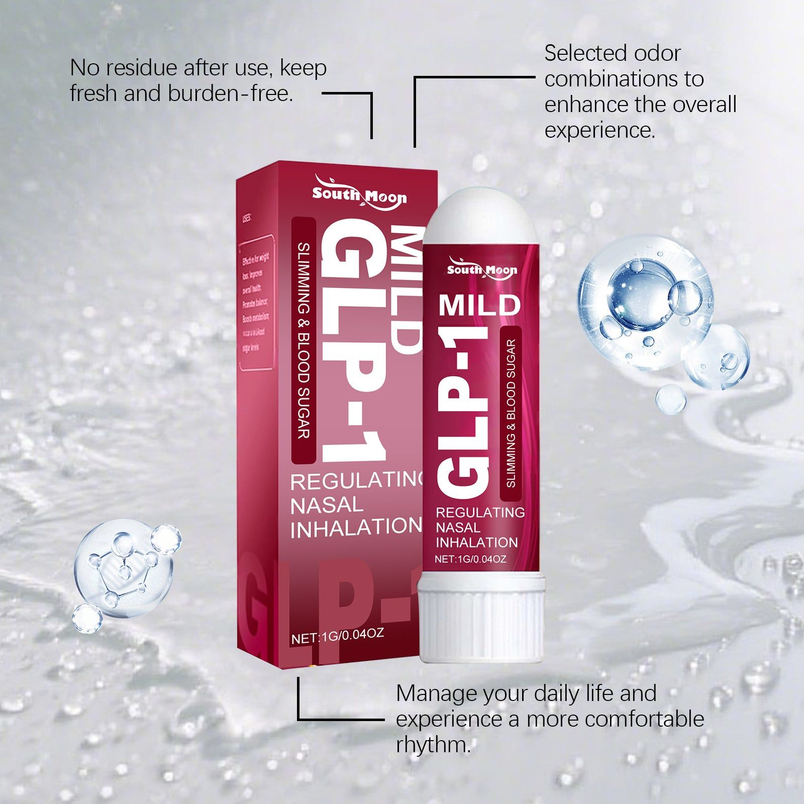 Body Care Inhalation Stick, Peppermint, Natural Vascular & Blood Sugar Support ,1g