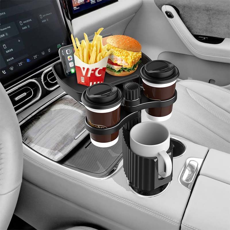 Car Cup Holder Adjustable Car Dining Food Tray Portable Auto Accessories