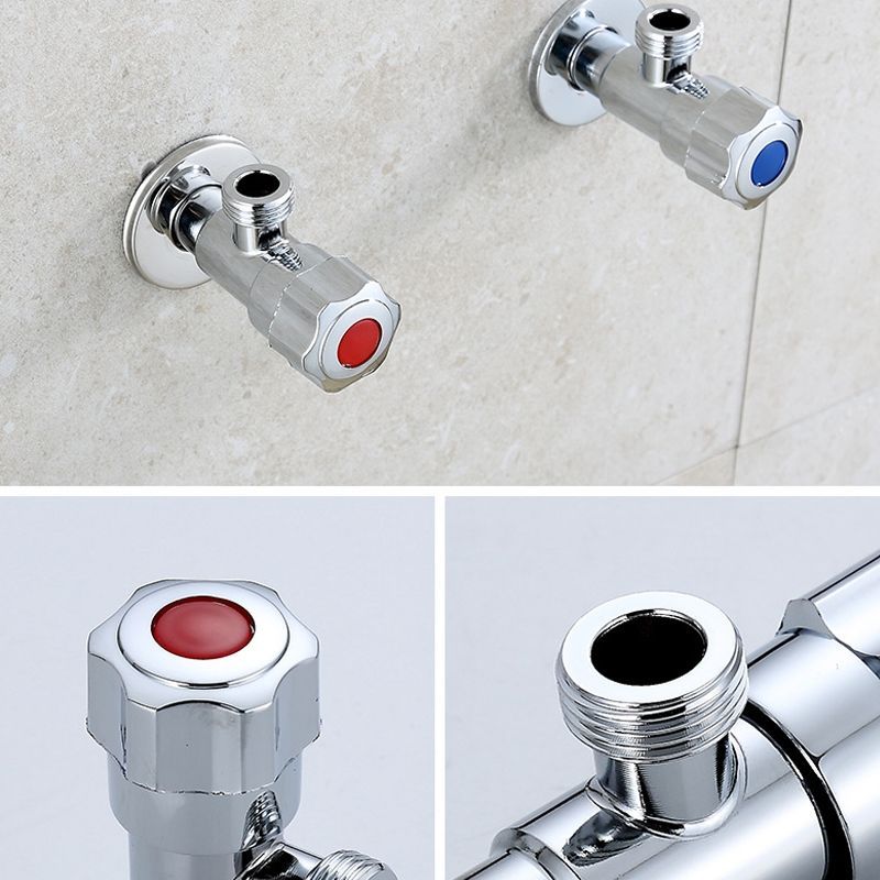 Stainless Steel Double Outlet Angle Valve Plum Wheel Plated Cold Water