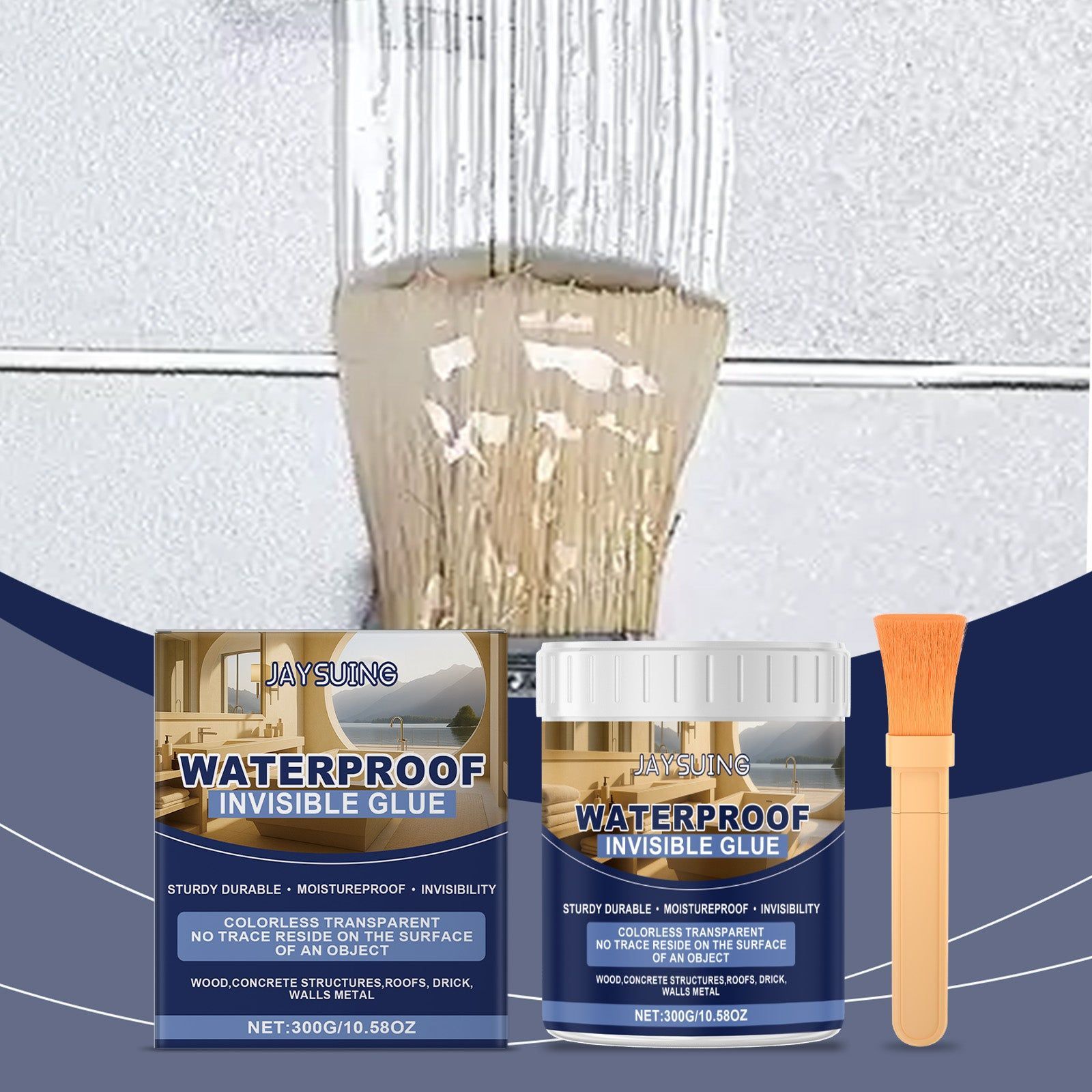 High-Strength Waterproof Bonding Adhesive, Fast Dry, Temperature Resistant, Tile and Roof Sealant ,1 set