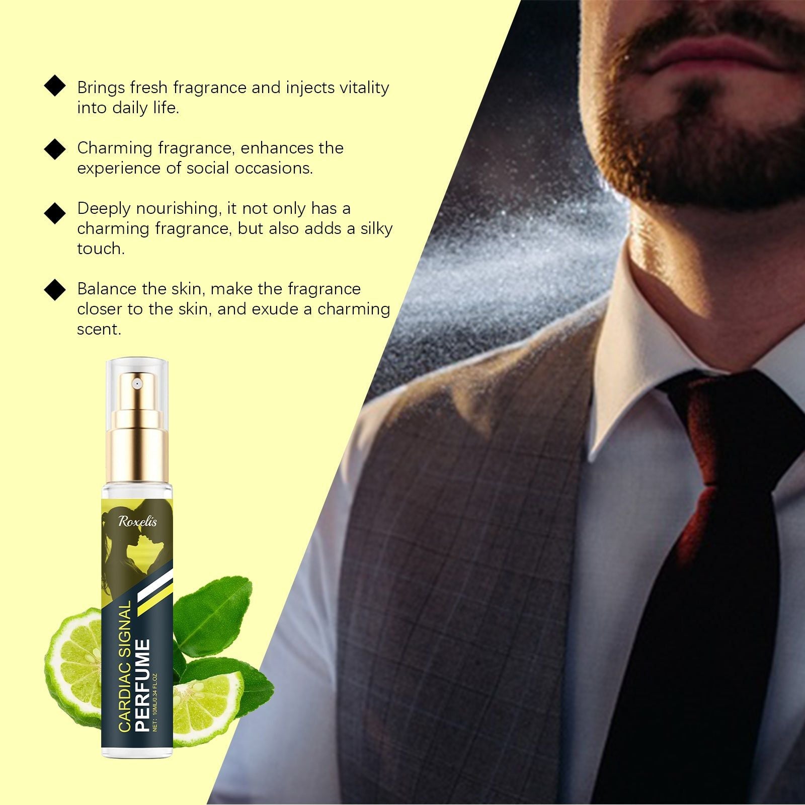 Charm Fragrance Mist, Fresh Aroma, Long-lasting, Elegant Portable Fragrance ,10ml/box