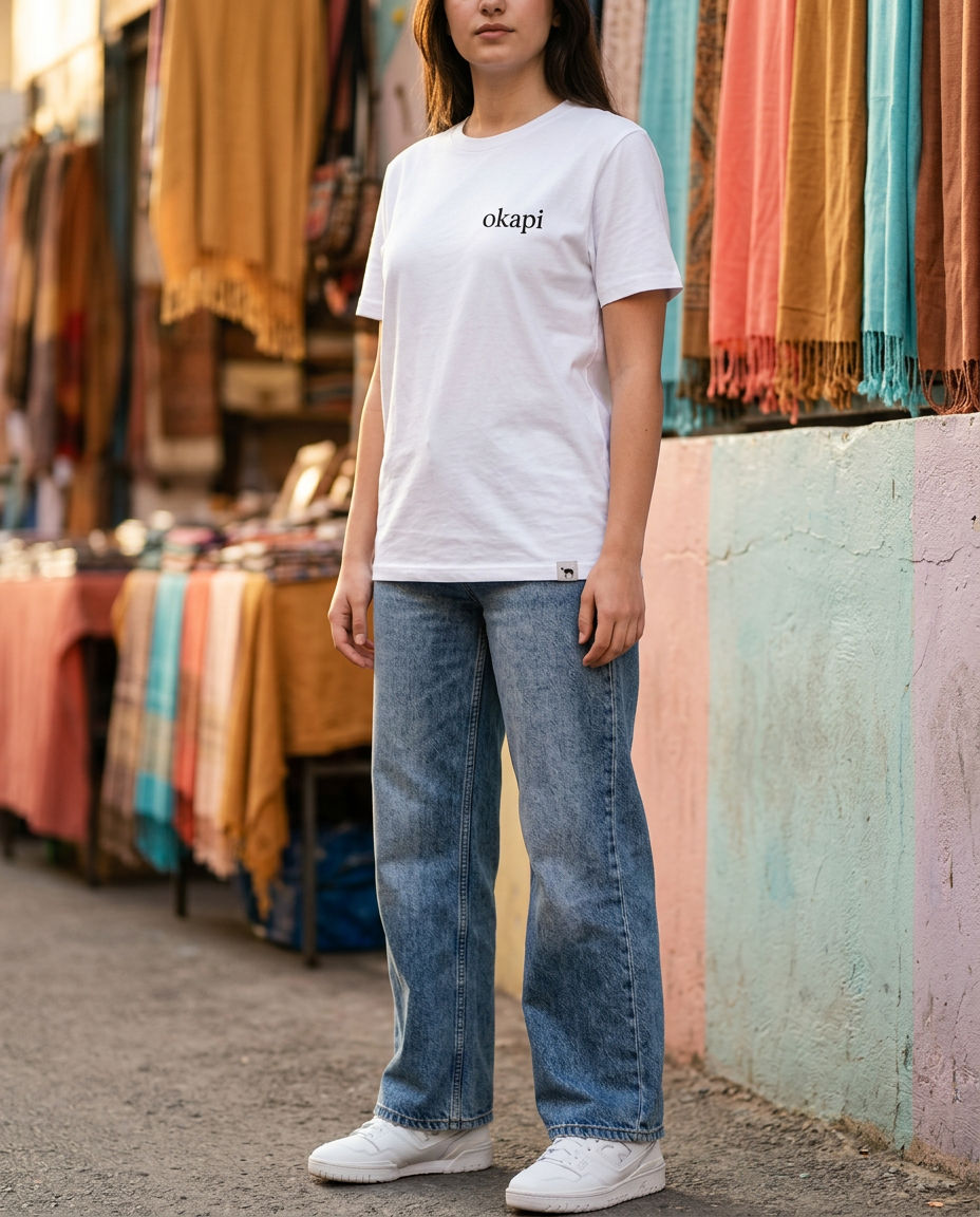 Okapi White Born Rare T-Shirt