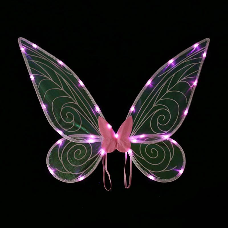 Light Up Butterfly Fairy Wings Costume Set Elf Party Dress Up Girls Halloween Costumes