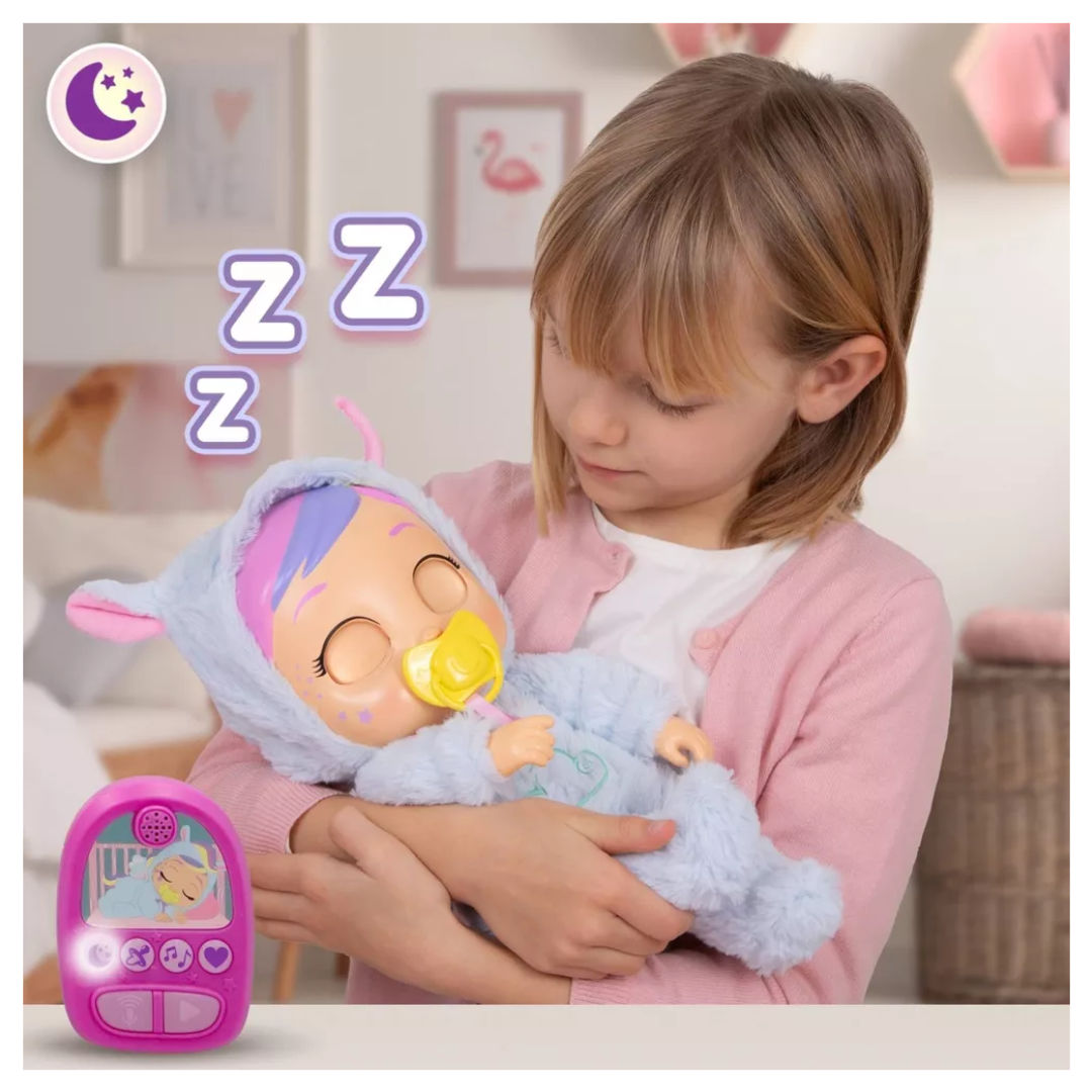Cry Babies Jenna's Sleep Routine Interactive Doll, 32.5cm, For Age 18+ Months