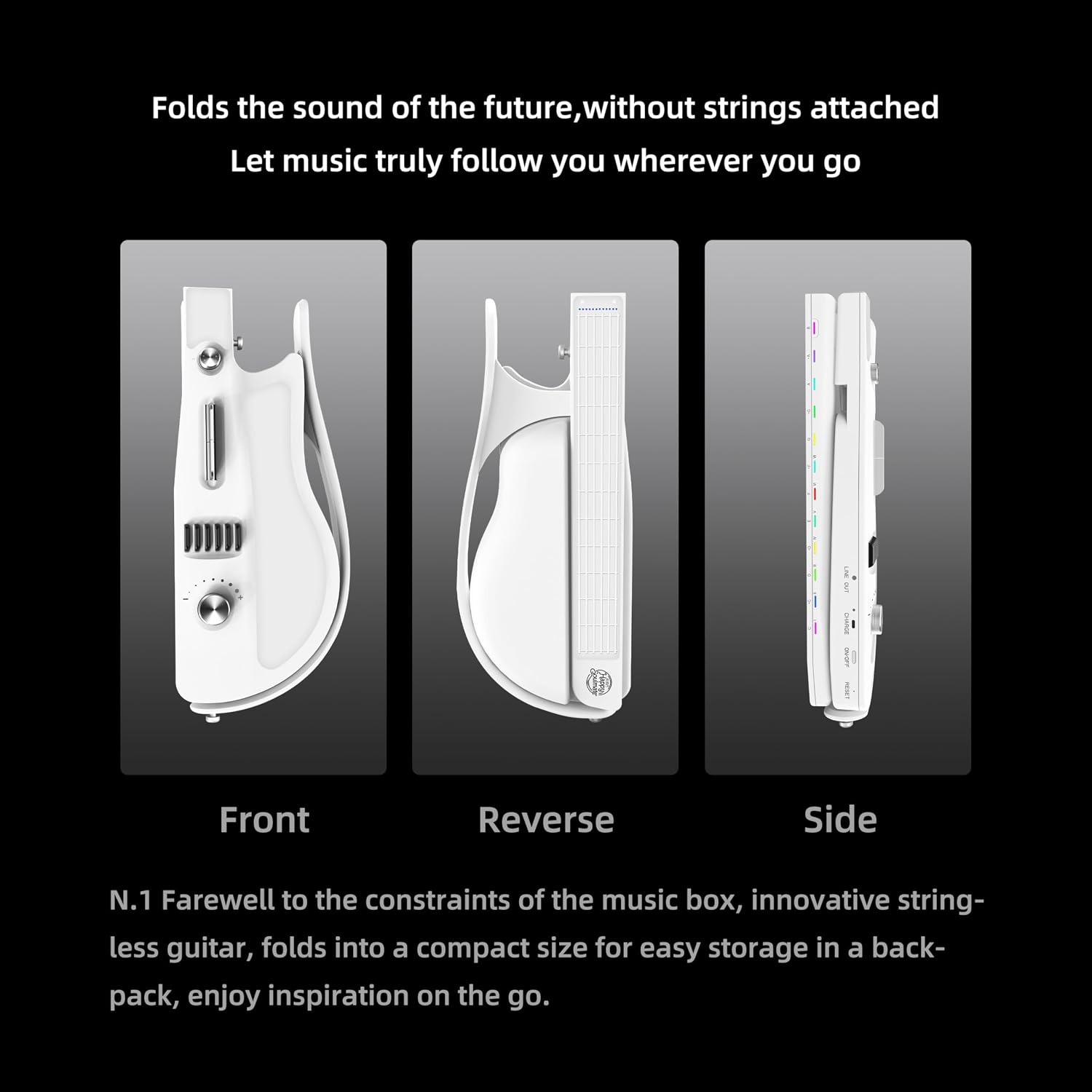 Happy Soulmate INGPARTNER N1 Smart Guitar, Portable, Foldable & Stringless