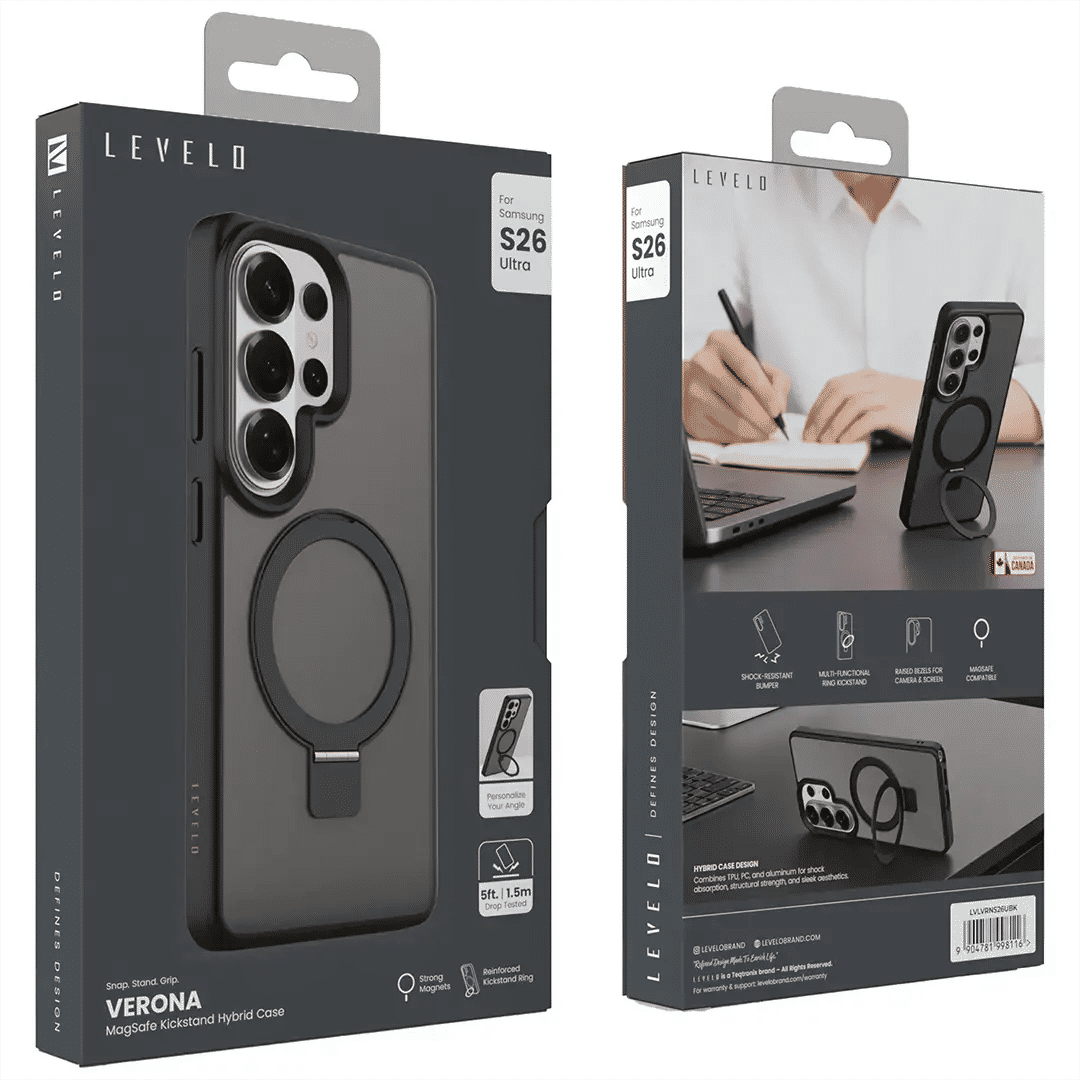 levelo Verona MagSafe Kickstand Hybrid Case For Samsung S26 Ultra