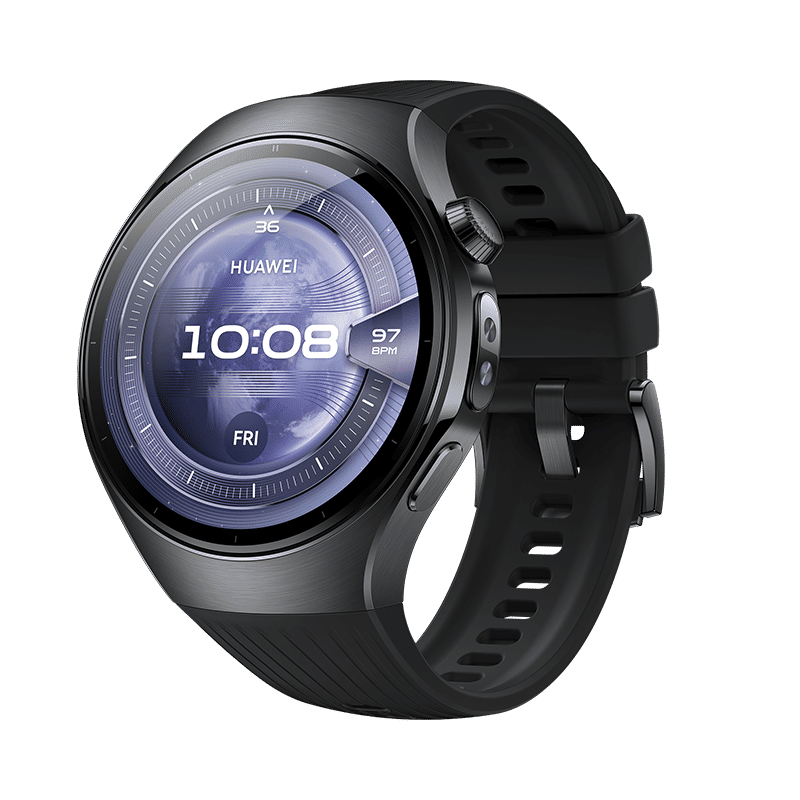 ساعة Huawei Smart Watch 5، 46 مم RTS-AL00 GPS، WLAN، جهاز مراقبة معدل ضربات القلب، SpO2