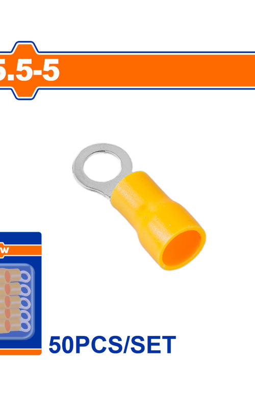WADFOW Insulated Electrical Terminal Connector Sets, 50 Piece Wire Crimp Terminals, Color Coded, Blister Packed