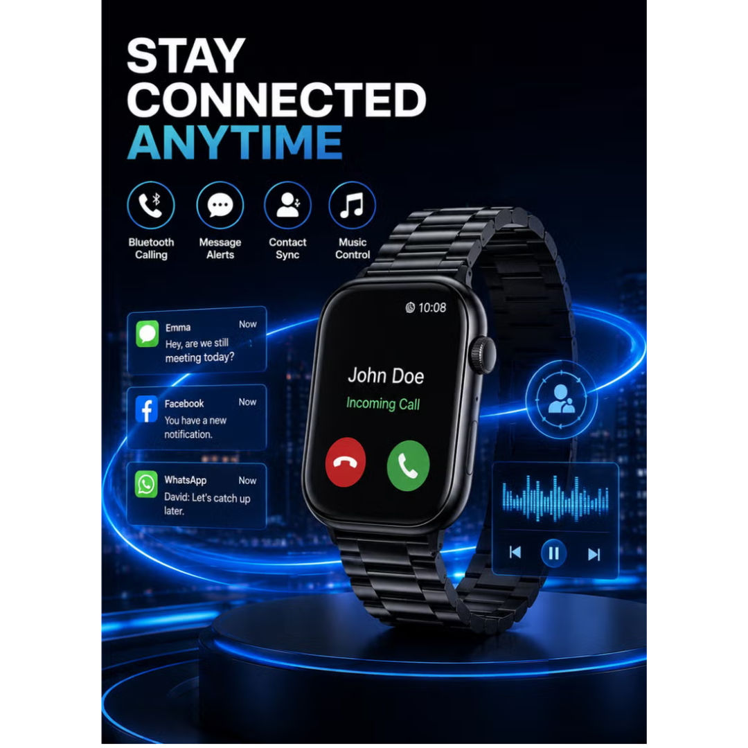 WISME X15 Smart Watch with 7 Bands + TWS Earpods