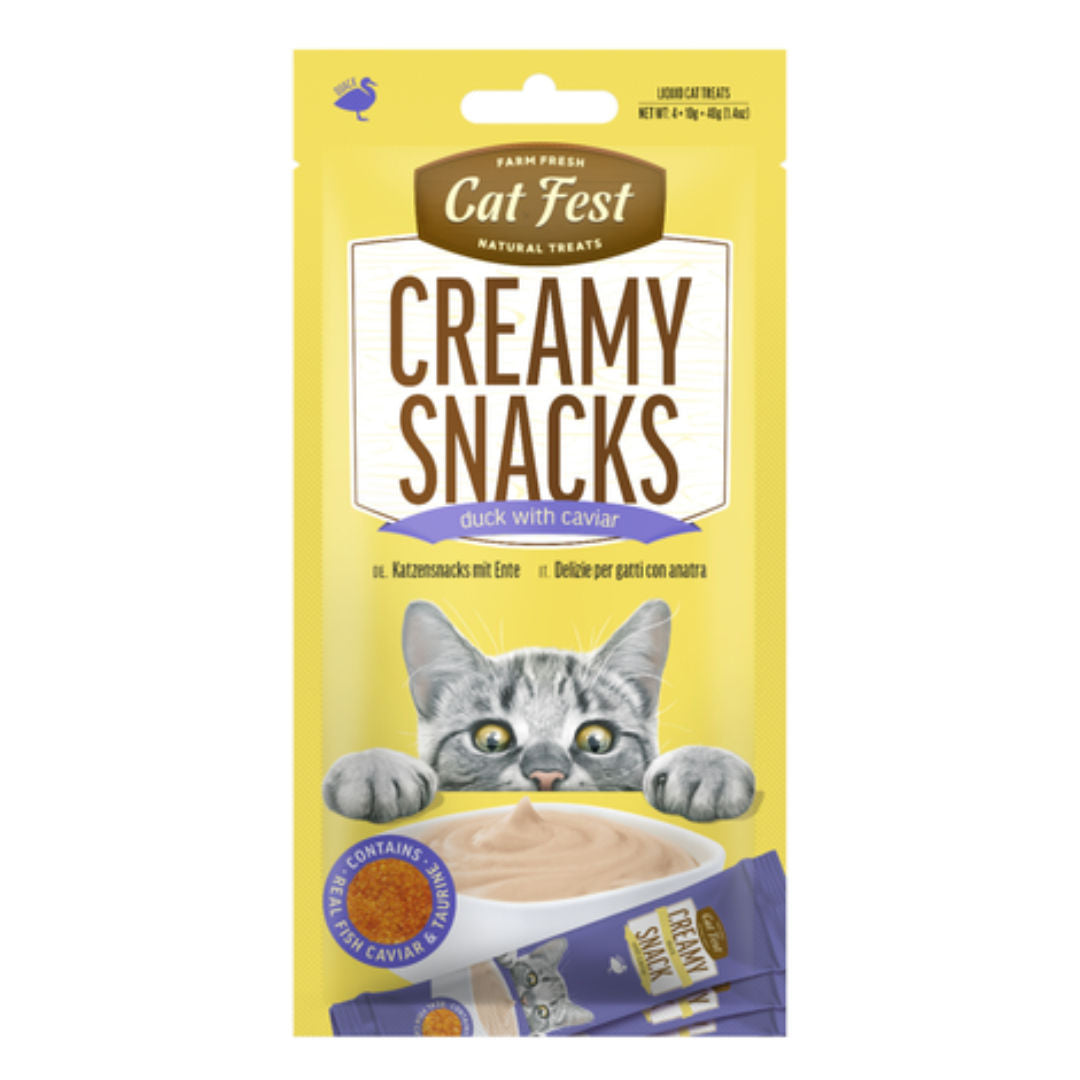 Cat Fest Creamy Snacks With Caviar 4x10gm