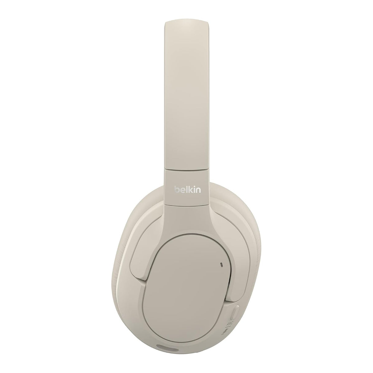 Belkin SoundForm Isolate Noise-Cancelling Wireless Headphones, over ear headphones with mic, Bluetooth headphones with 60H playtime, Sand