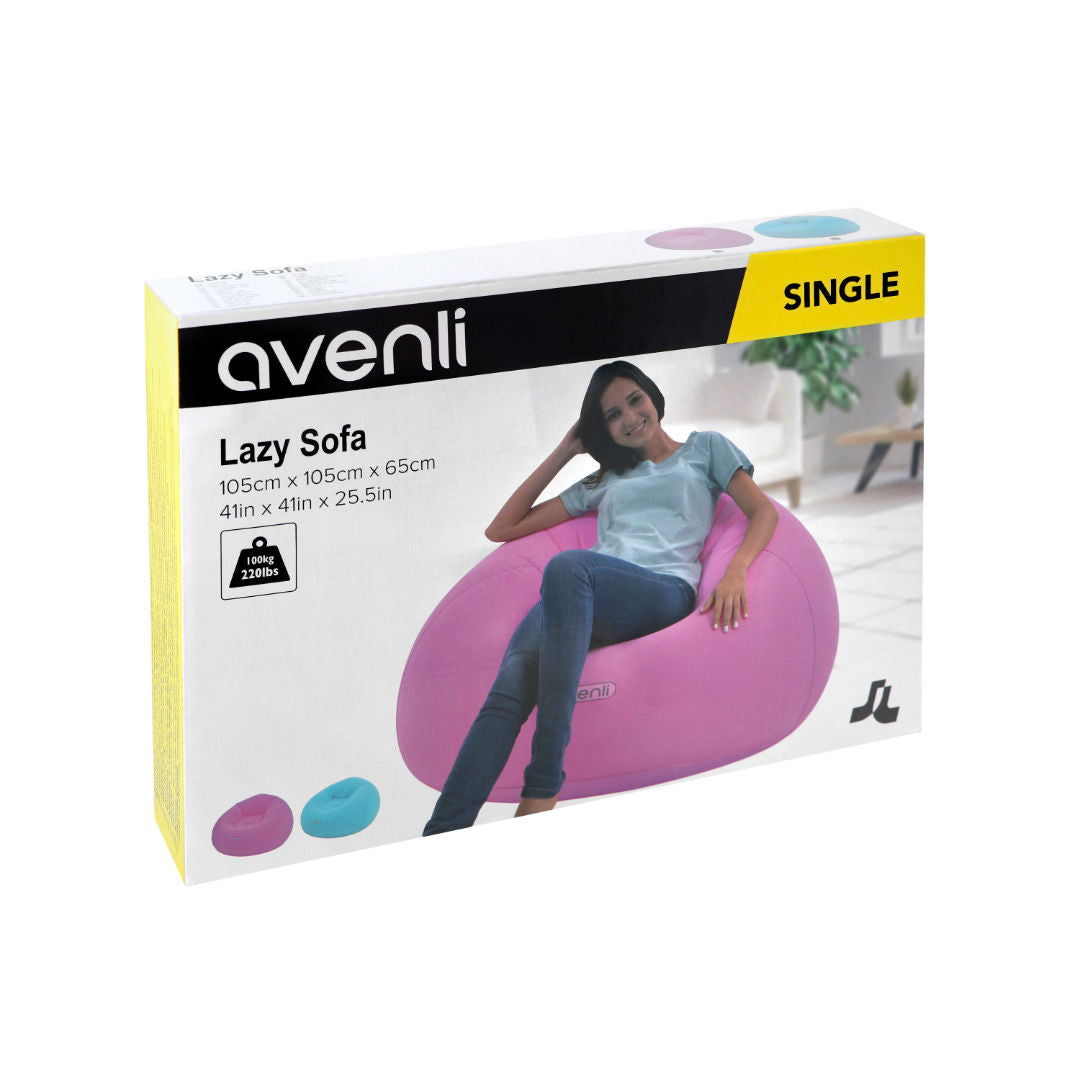 Jilong Avenli Inflatable Chair, Pink & Blue 105x105cm