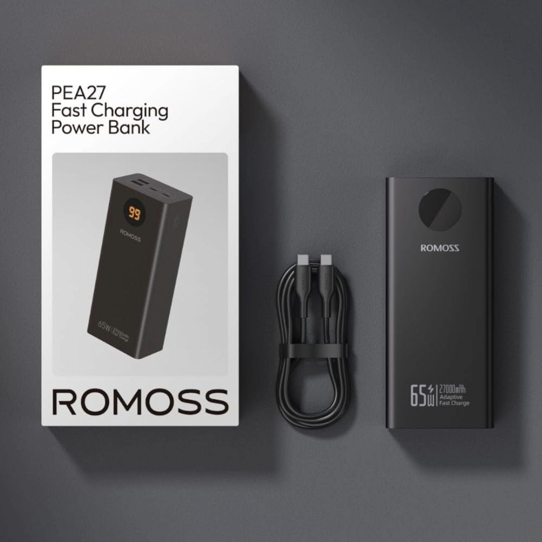 Romoss Pro 65W 27000mAh Power Bank, Black, PEA27SPro