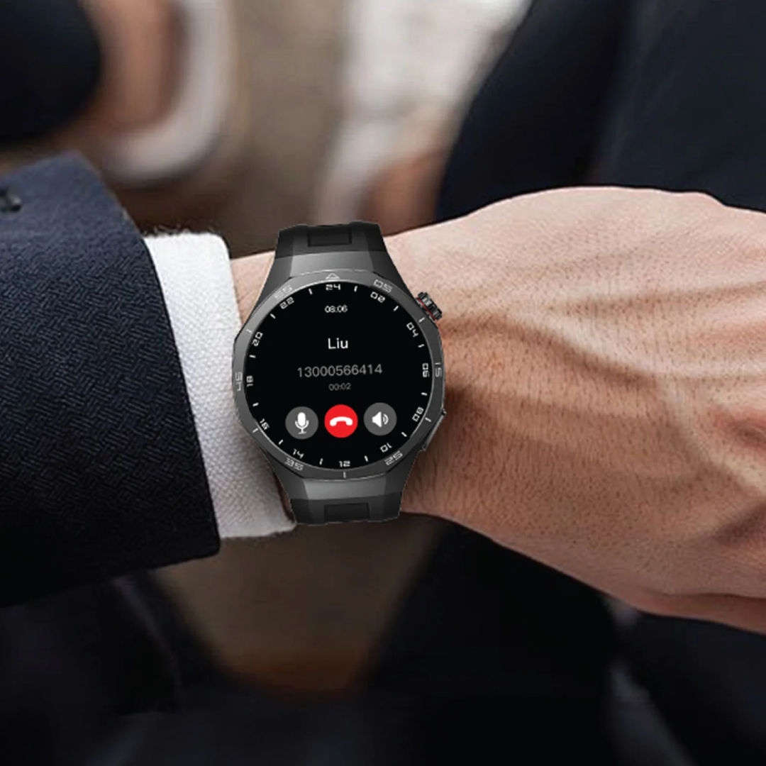 Pawa Saga 1.52inch Display Smart Watch, Black