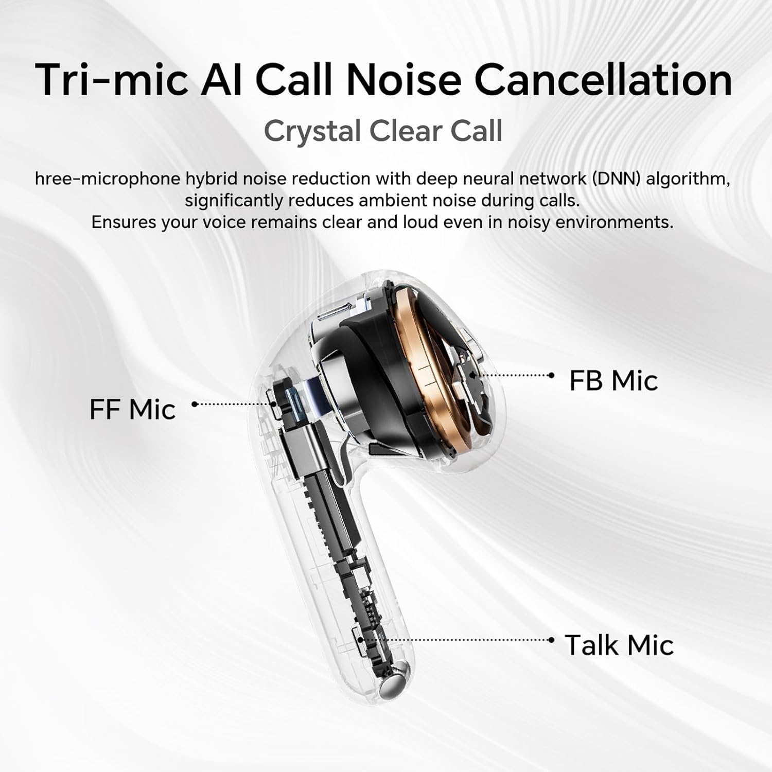 Honor Choice Earbuds S7, Tri-mic AI Call Noise Cancelling Headphones