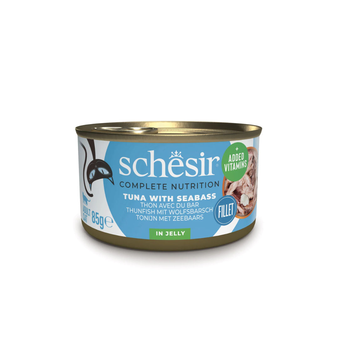 Schesir Complete & Balanced Nutrition Wet Cat Food in Jelly Can, 85g