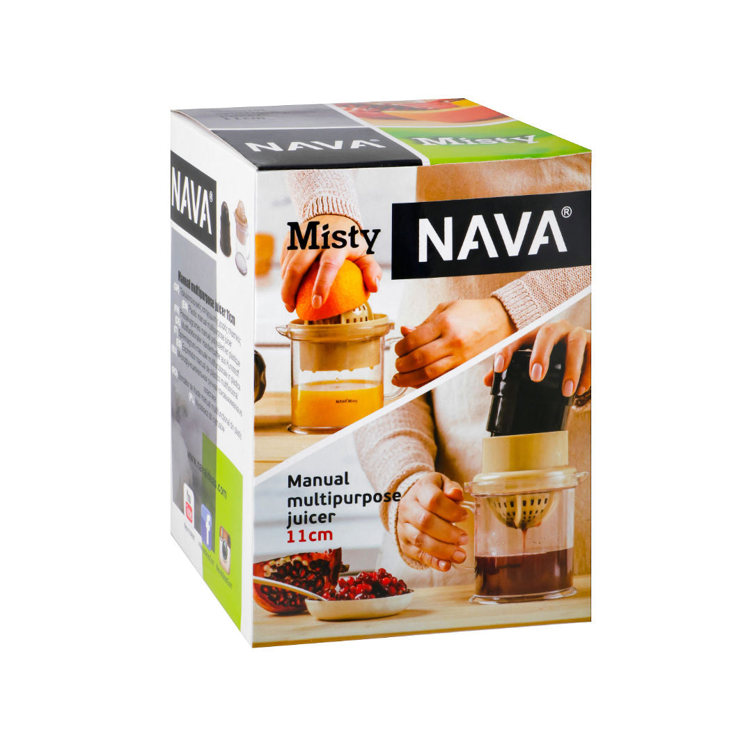 NAVA Plastic Manual Multipurpose Juicer Misty, 11cm