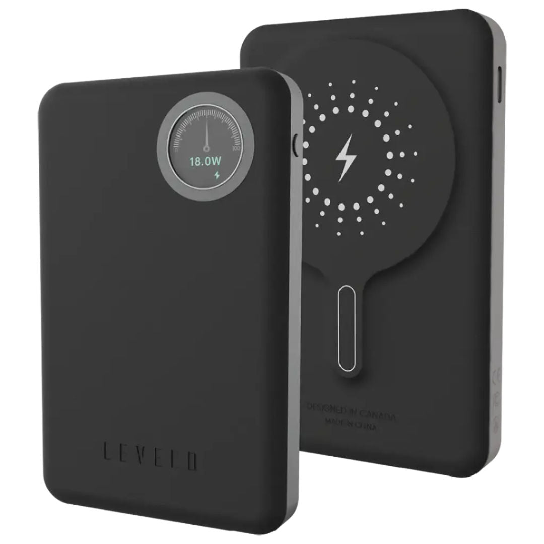 Levelo Marbella MagSafe Leather 10000mAh Power Bank, Fast Wireless Charging