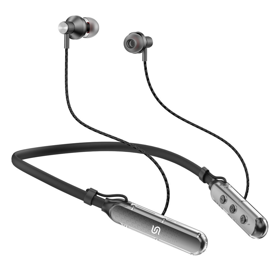 Porodo Soundtec SV Pro ENC Neckband Earphone, Black