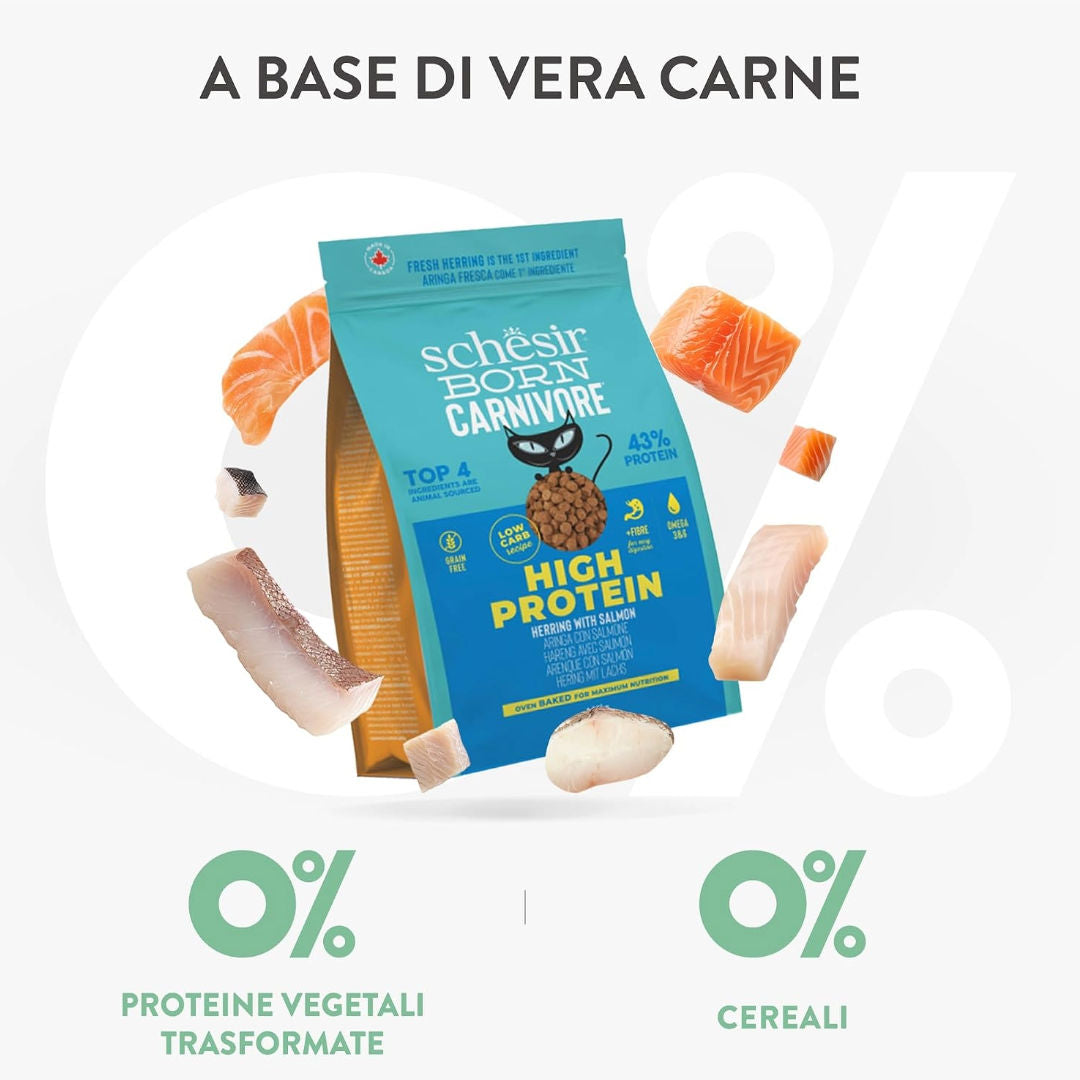 Schesir Born Carnivore Grain Free Oven Baked  Dry Cat Food, 1.25kg