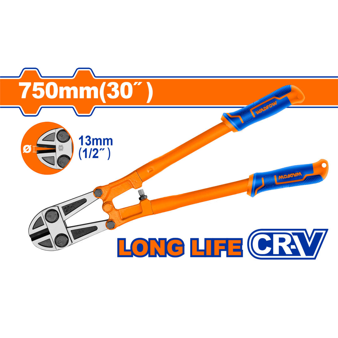 WADFOW Heavy-Duty Bolt Cutter, Drop-Forged Steel, Ergonomic Handle, High Cutting Capacity