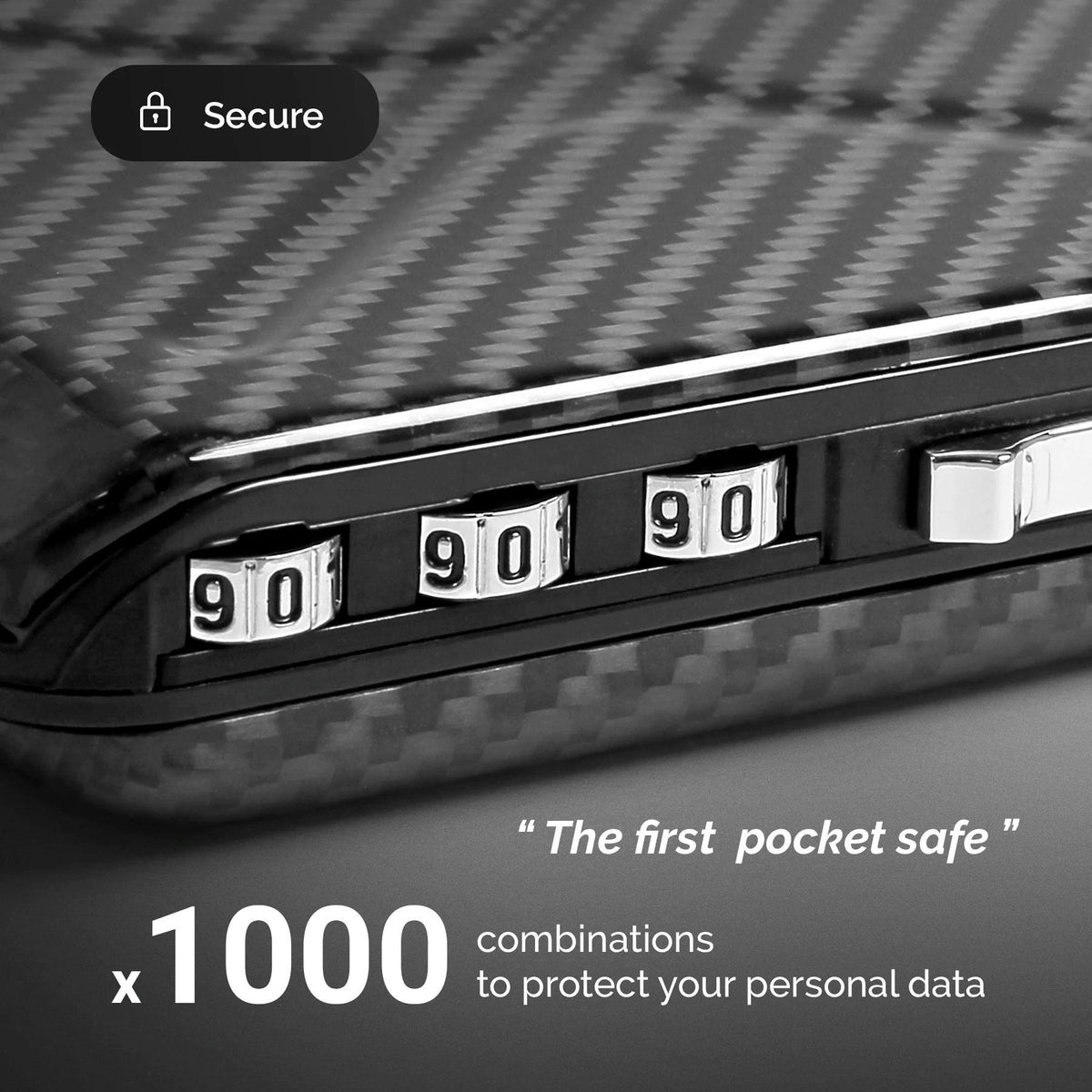 Ogon Code Wallet Medium Case, Genuine Carbon Fiber Edition