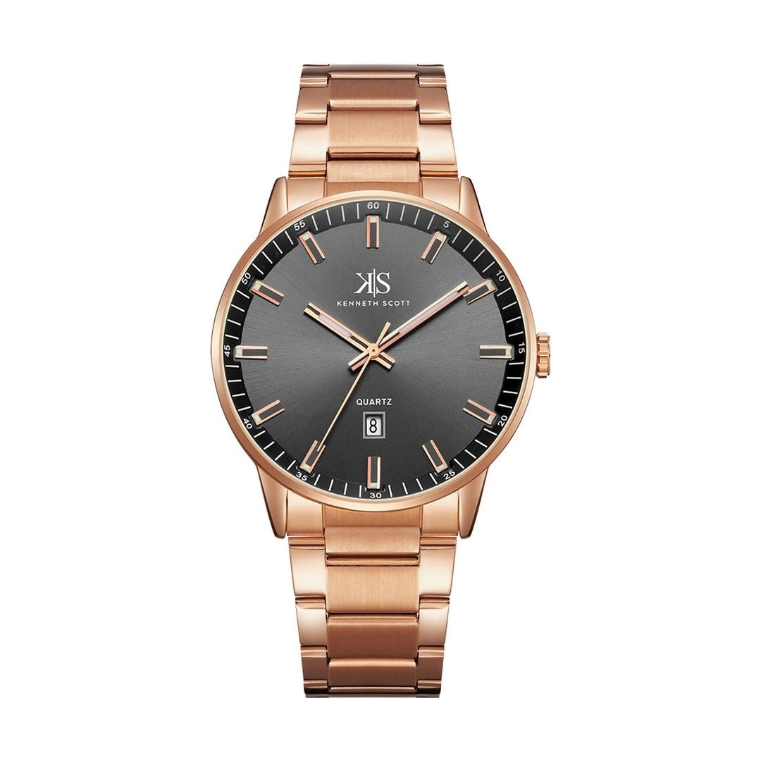 KENNETH SCOTT Men's Analog Quartz Watch, K22010-RBKW Series