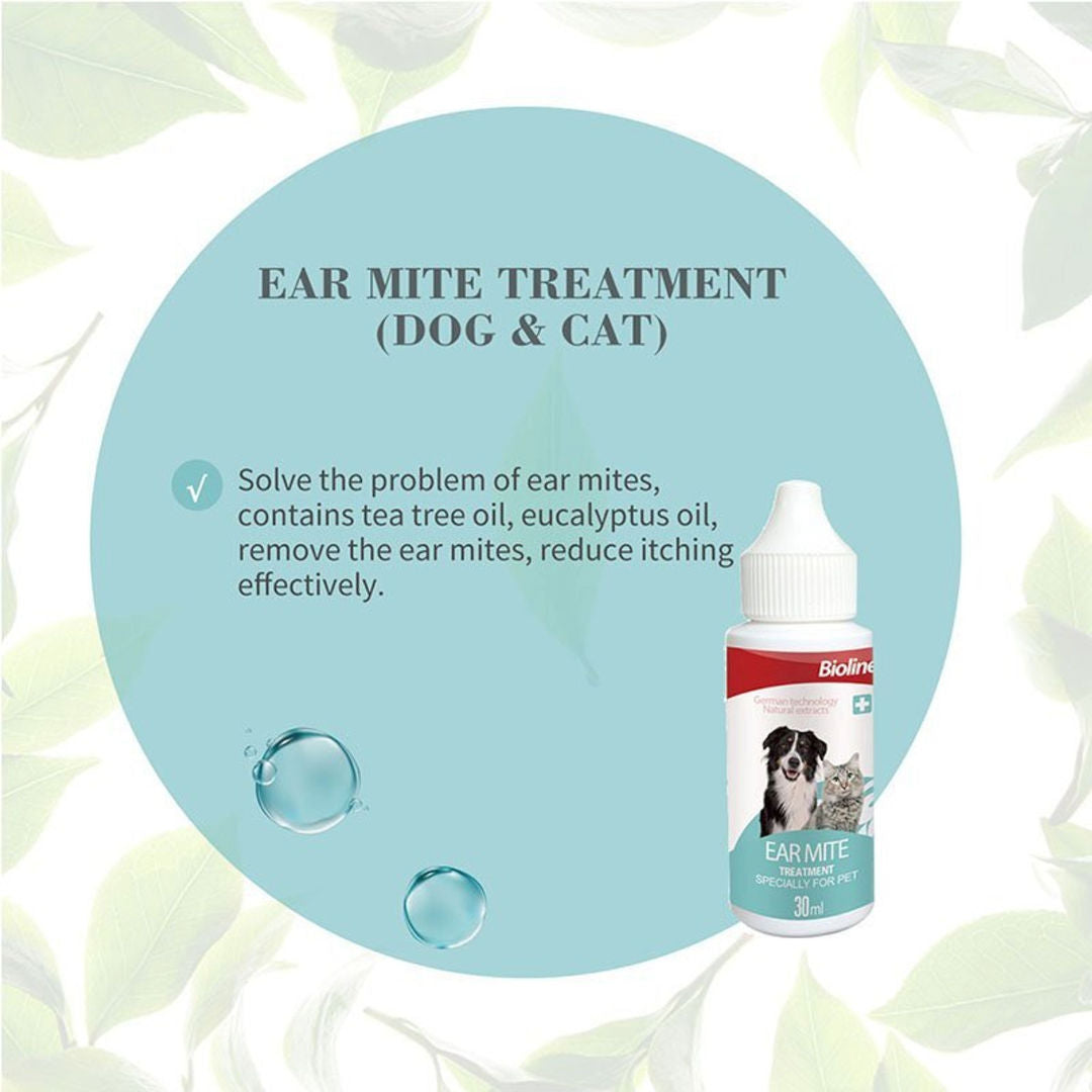 Bioline Ear Mite Treatment, Volume 30ml