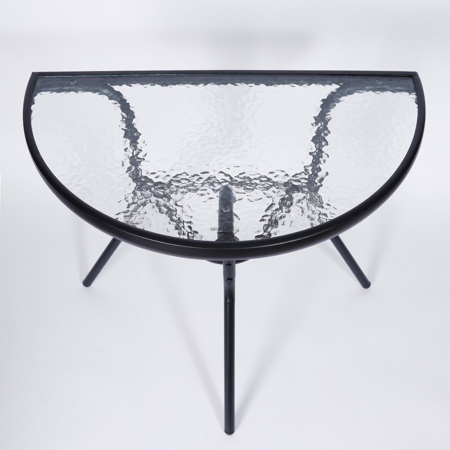 TNC Outdoor Furniture Set - 2 Folding Chairs & Semi‑Circular Table, TC‑22017