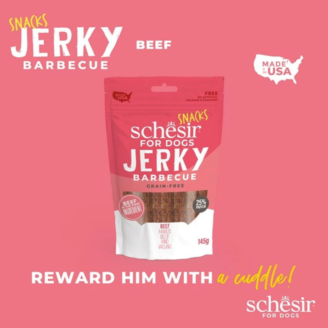 Schesir Grain-Free Snacks Jerky For Dog, 145gm