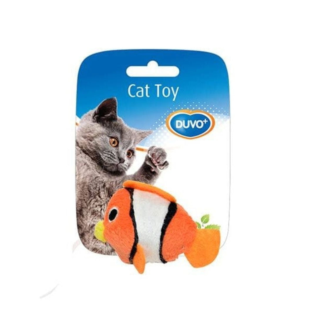 Duvo+ Assortment Fish Cat Toy, Orange/Blue, 2-Pieces, 7.5x9x3.5cm