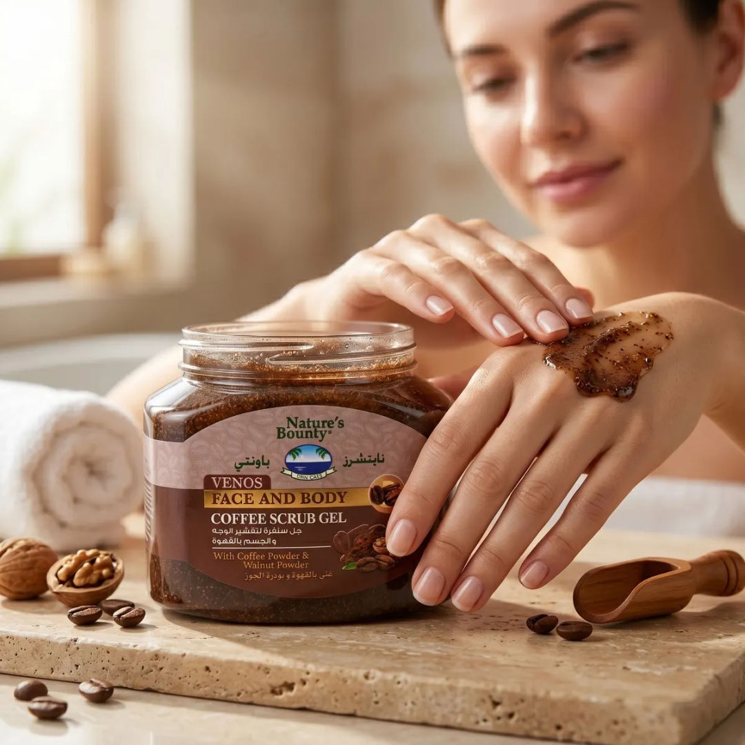 مقشر الوجه والجسم Nature's Bounty Venos، بنكهة القهوة، 300 مل
