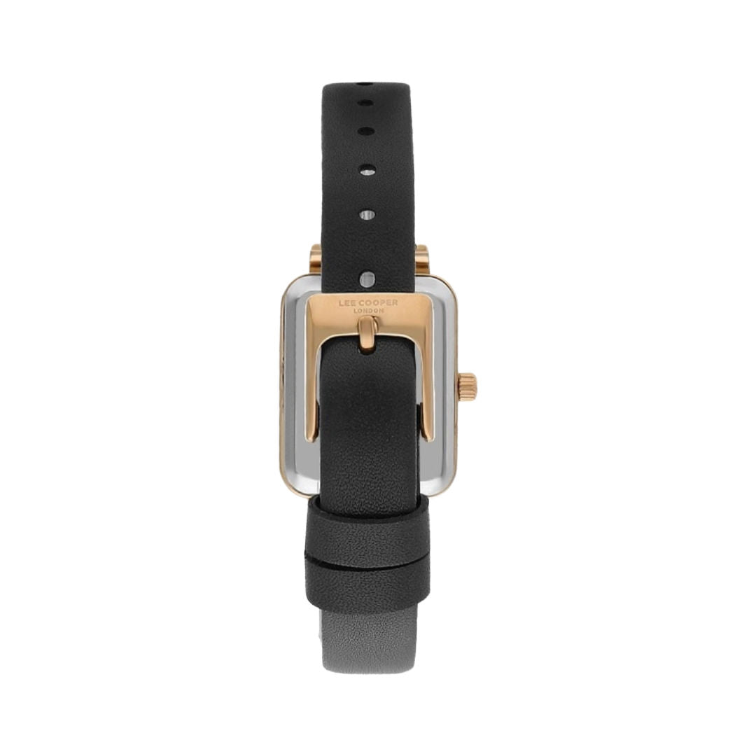 Lee Cooper Women's Black Analog Leather Watch, LC07814.451
