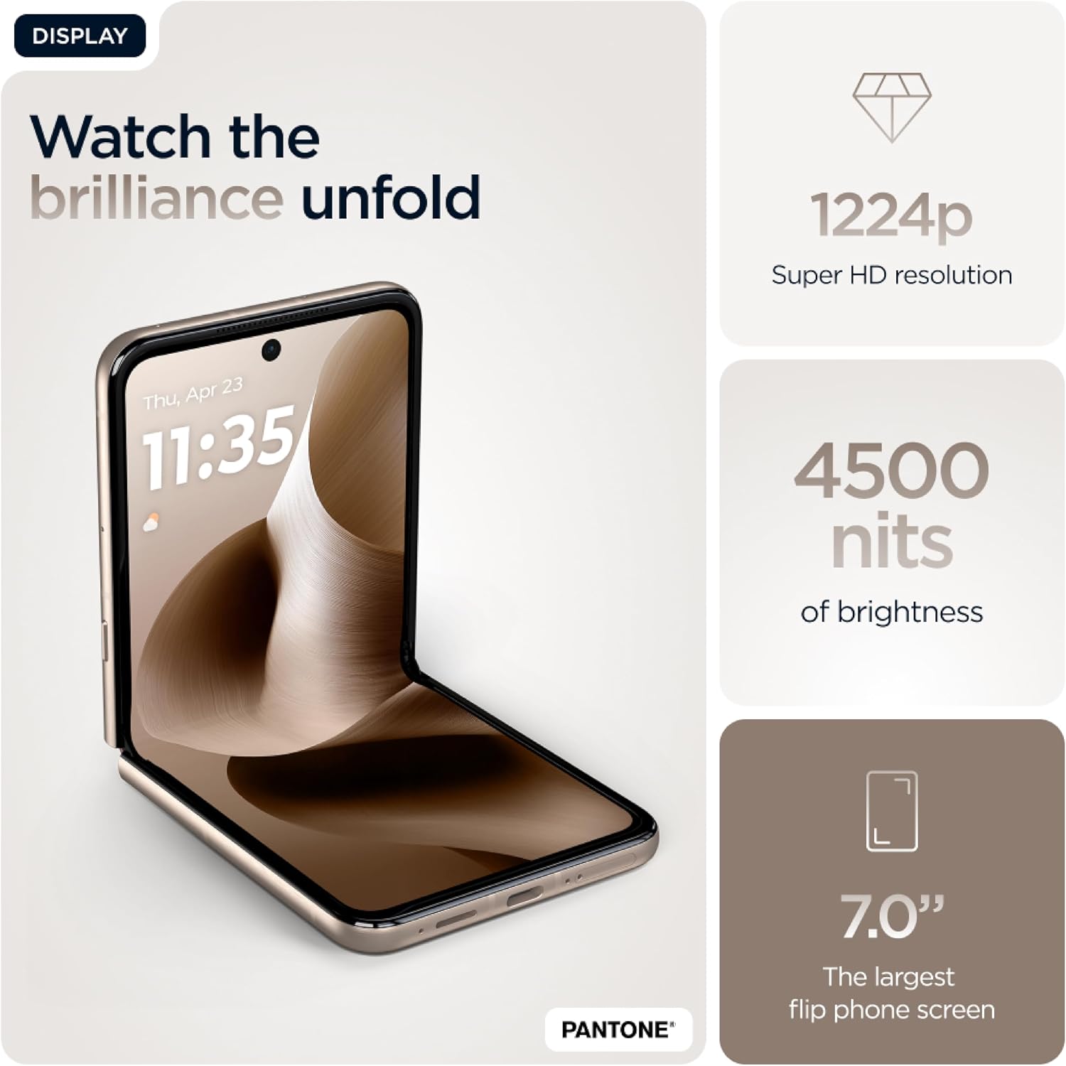 MOTOROLA Razr 60 Ultra 5G, 16+16GB RAM Boost, 512 GB ROM, Snapdragon 8 Elite, 7.0Inch+ 4.0" pOLED Display