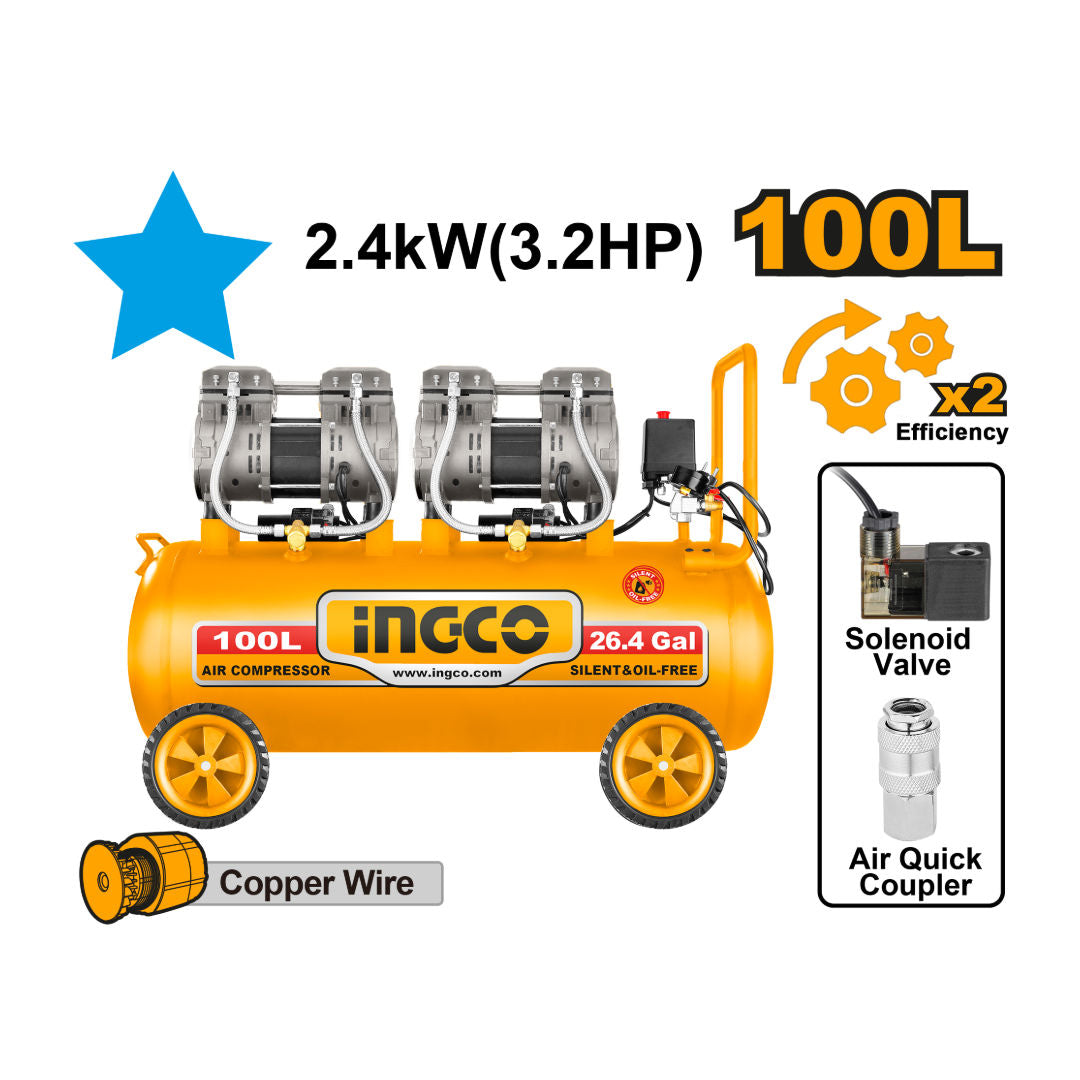 INGCO Air Compressor, 220-240 V~50 Hz, 50L