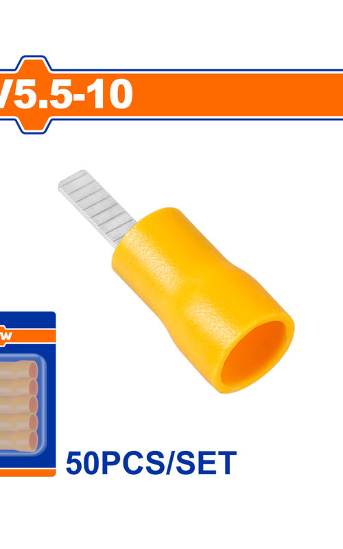 WADFOW Insulated Electrical Terminal Connector Sets, 50 Piece Wire Crimp Terminals, Color Coded, Blister Packed