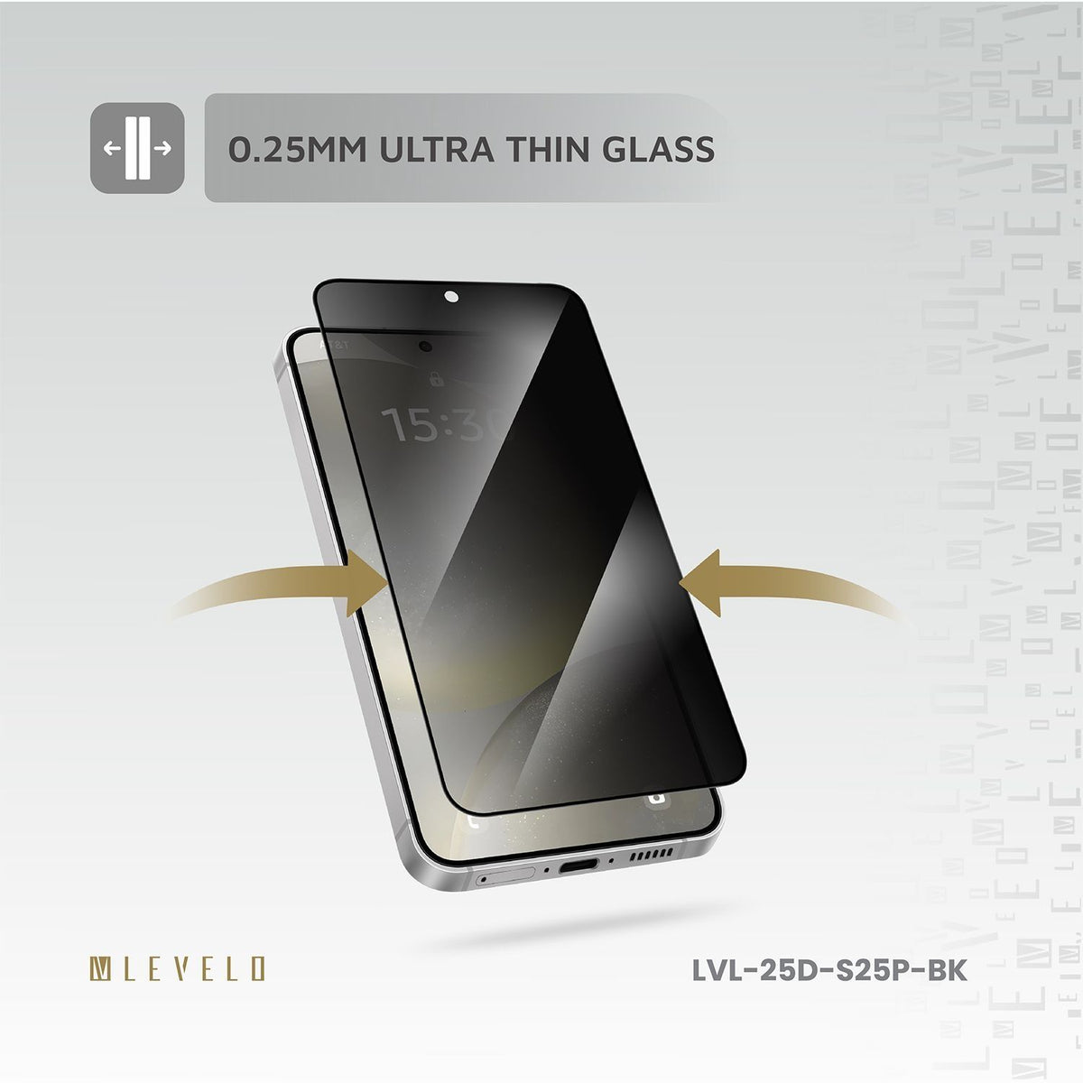 Levelo 2.5D Silk Print High Silicone Aluminum Glass For Samsung S25 Series