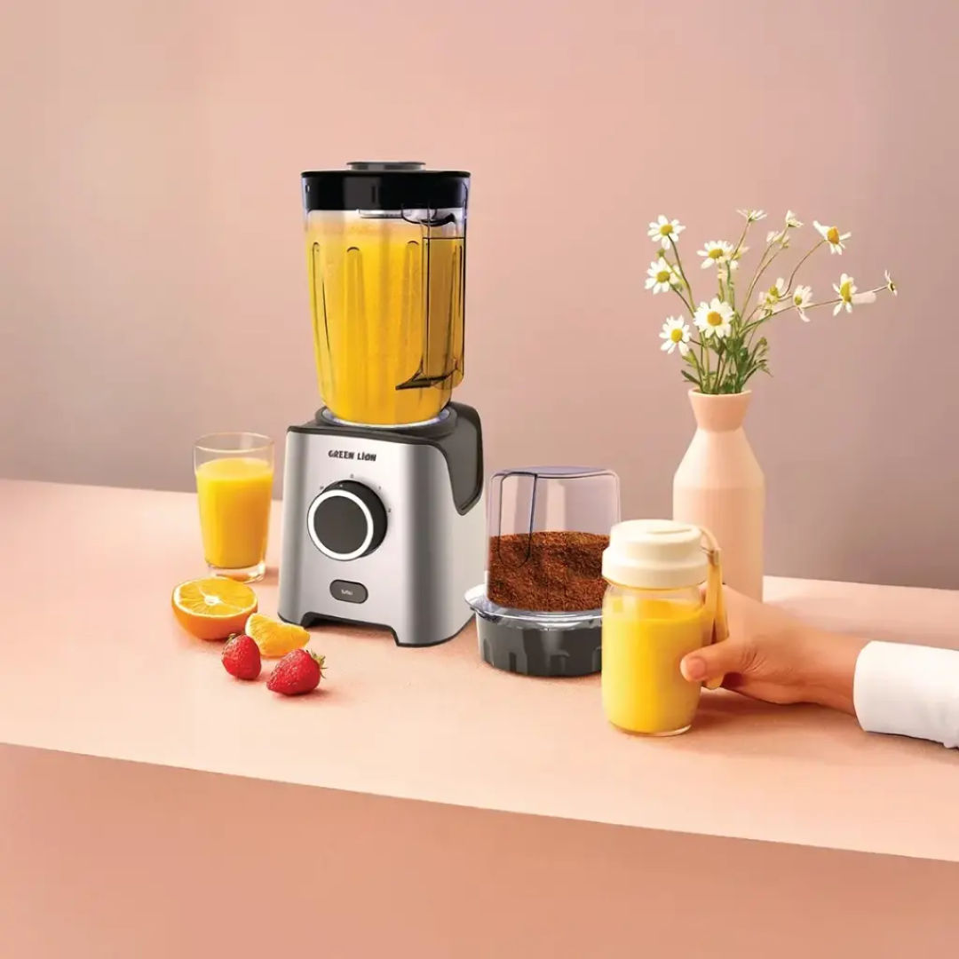 Green Lion Jet Blend Pro Juice Blender 650W, High-Performance Portable Blender, Gray