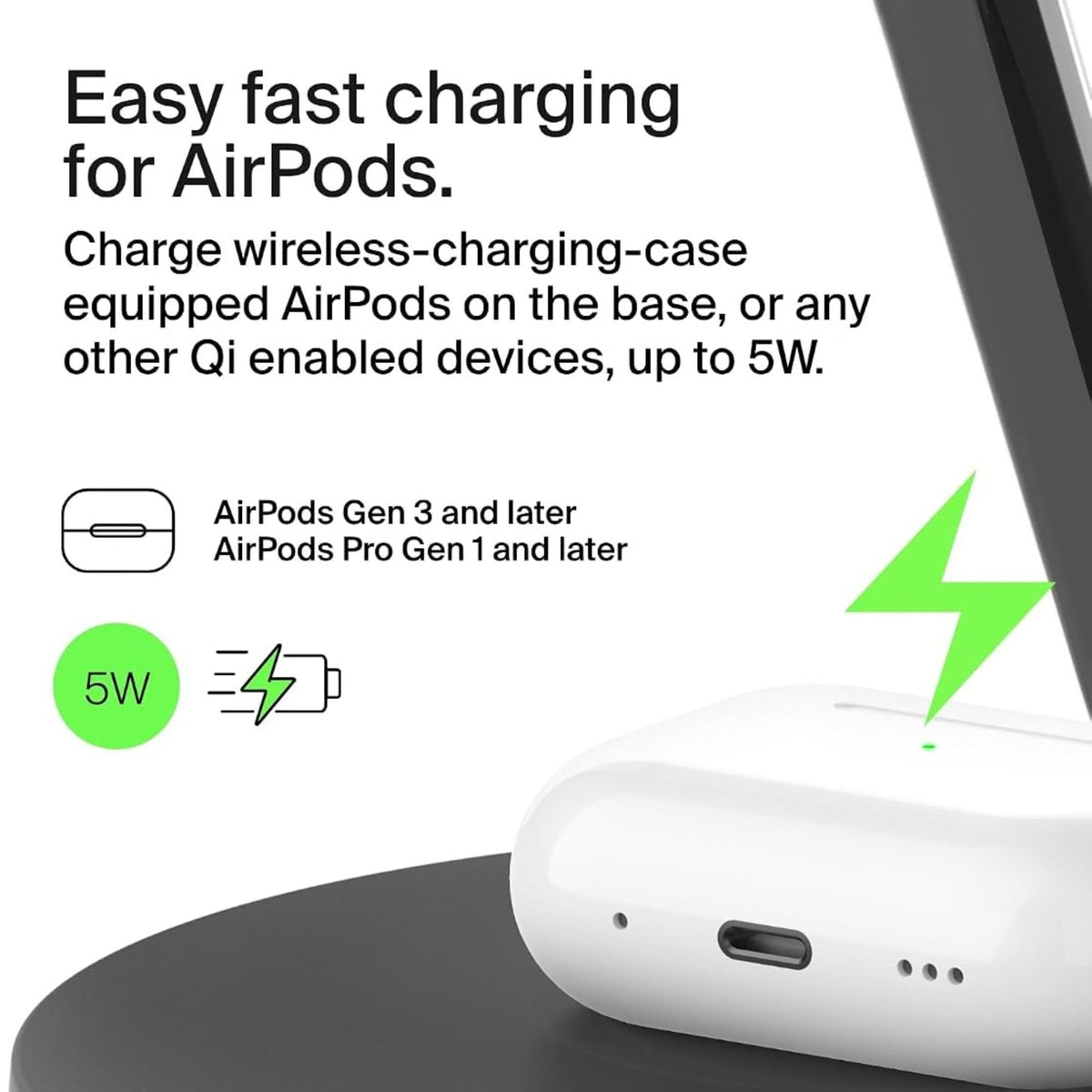 Belkin Boost Charge™ 3-in-1 Qi2 Wireless Charging Stand