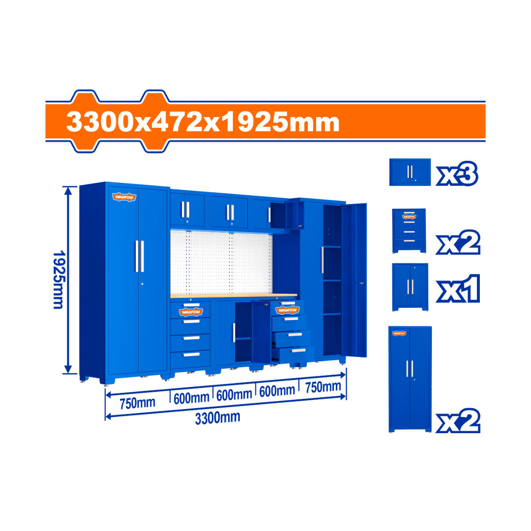 WADFOW Heavy Duty Modular Garage Cabinet Set