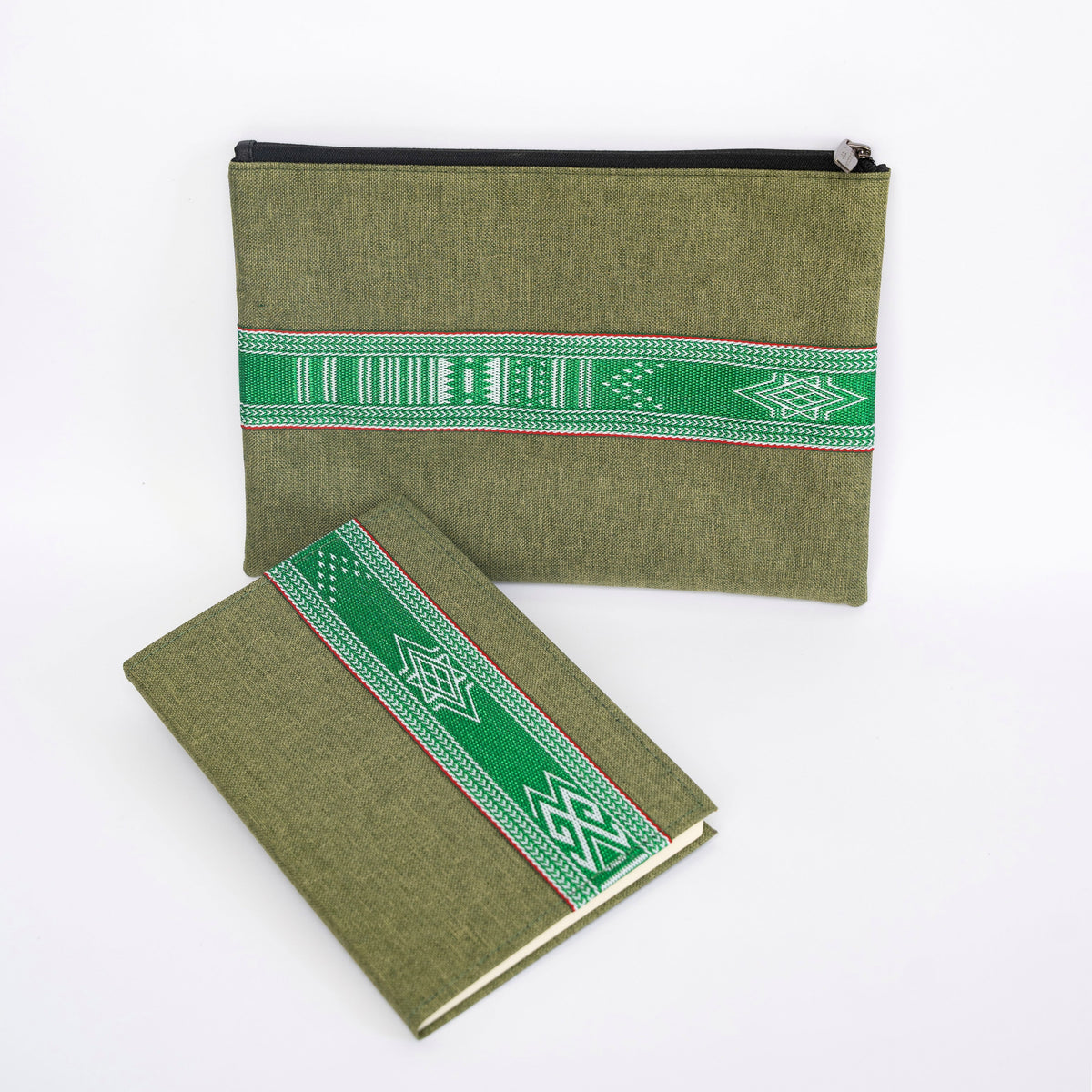 iPad Bag & Notebook Set with Traditional Woven Design, Assorted Colors