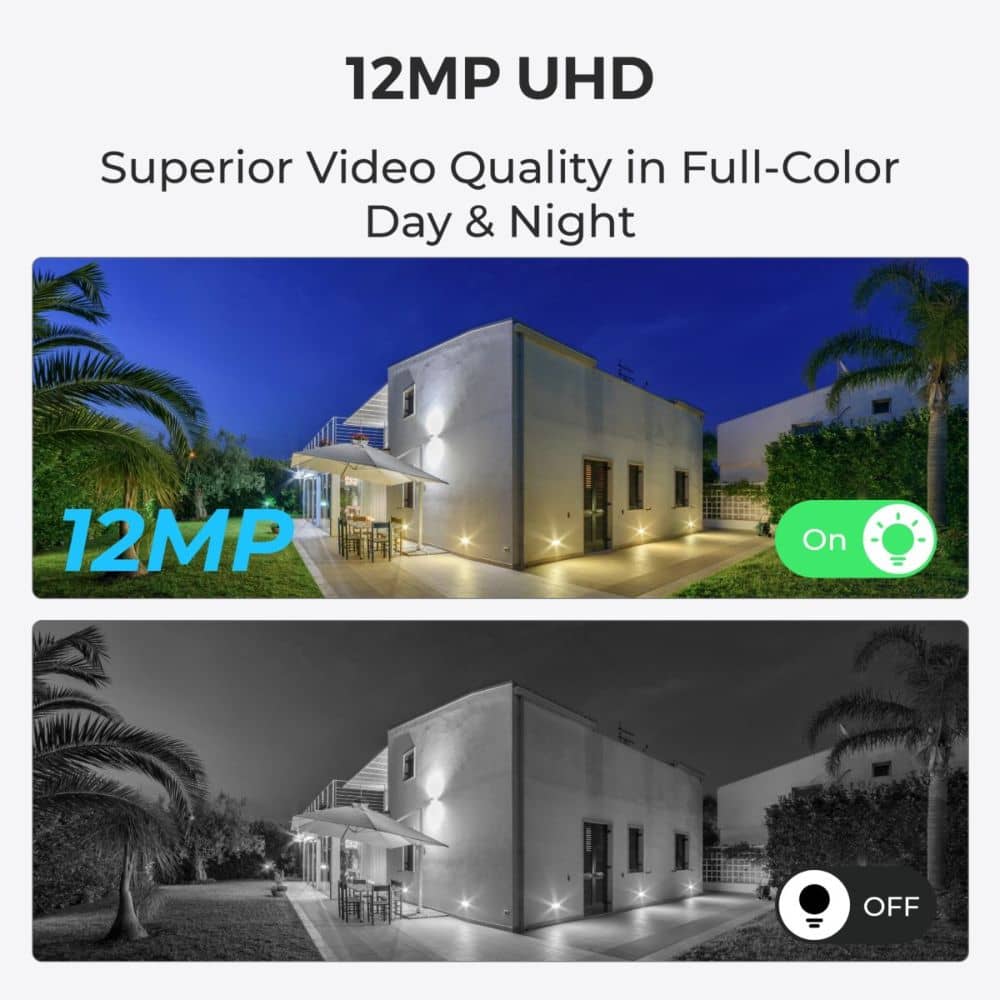 Reolink P340 Smart PoE Security Camera-12MP 6K Ultra HD, Color Night Vision, PC1212AB6K01