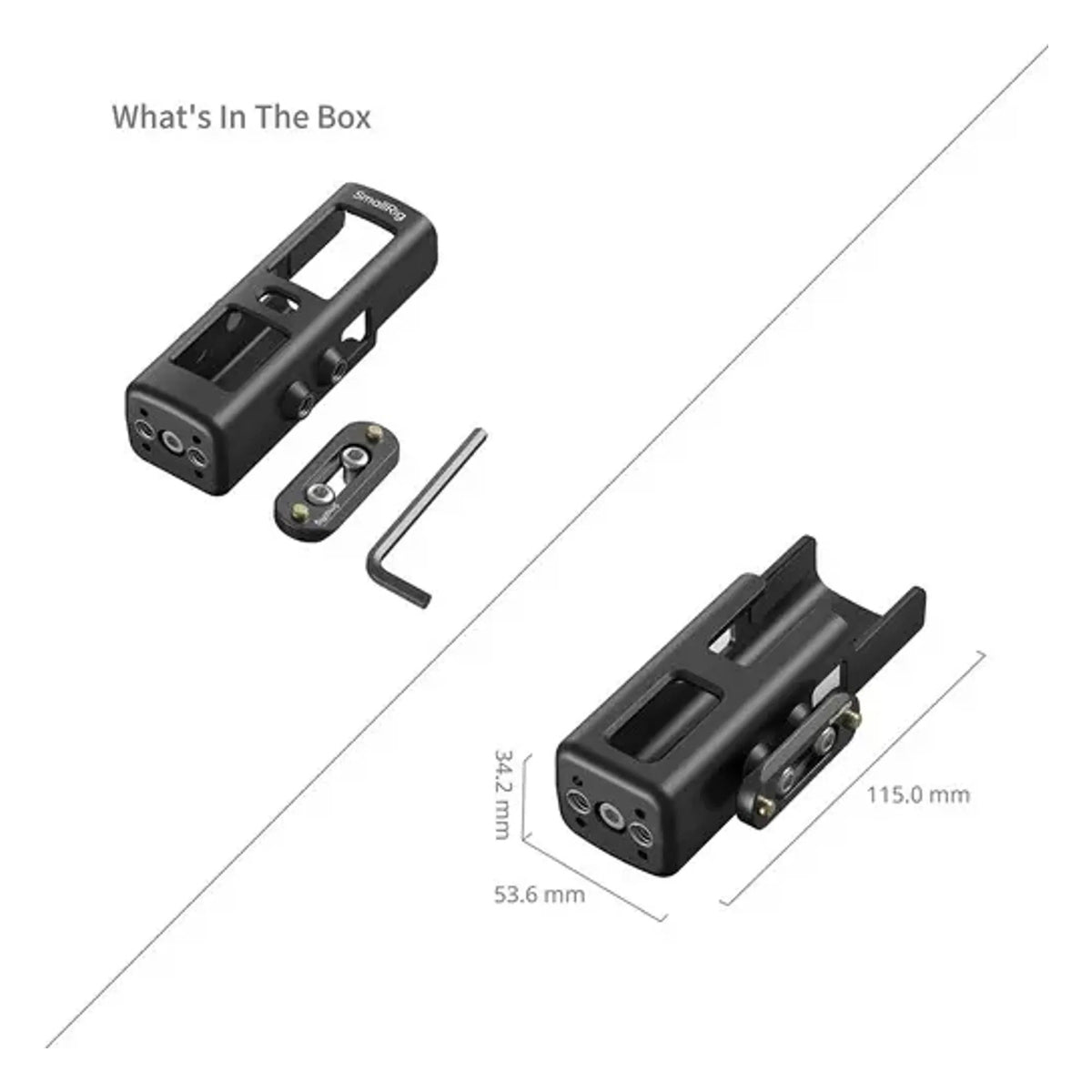 SmallRig Extended Expansion Cage for DJI Osmo Pocket 3, Battery Handle Compatible, 5117
