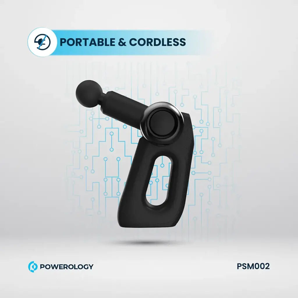 Powerology Full-Body Massage Gun, Black