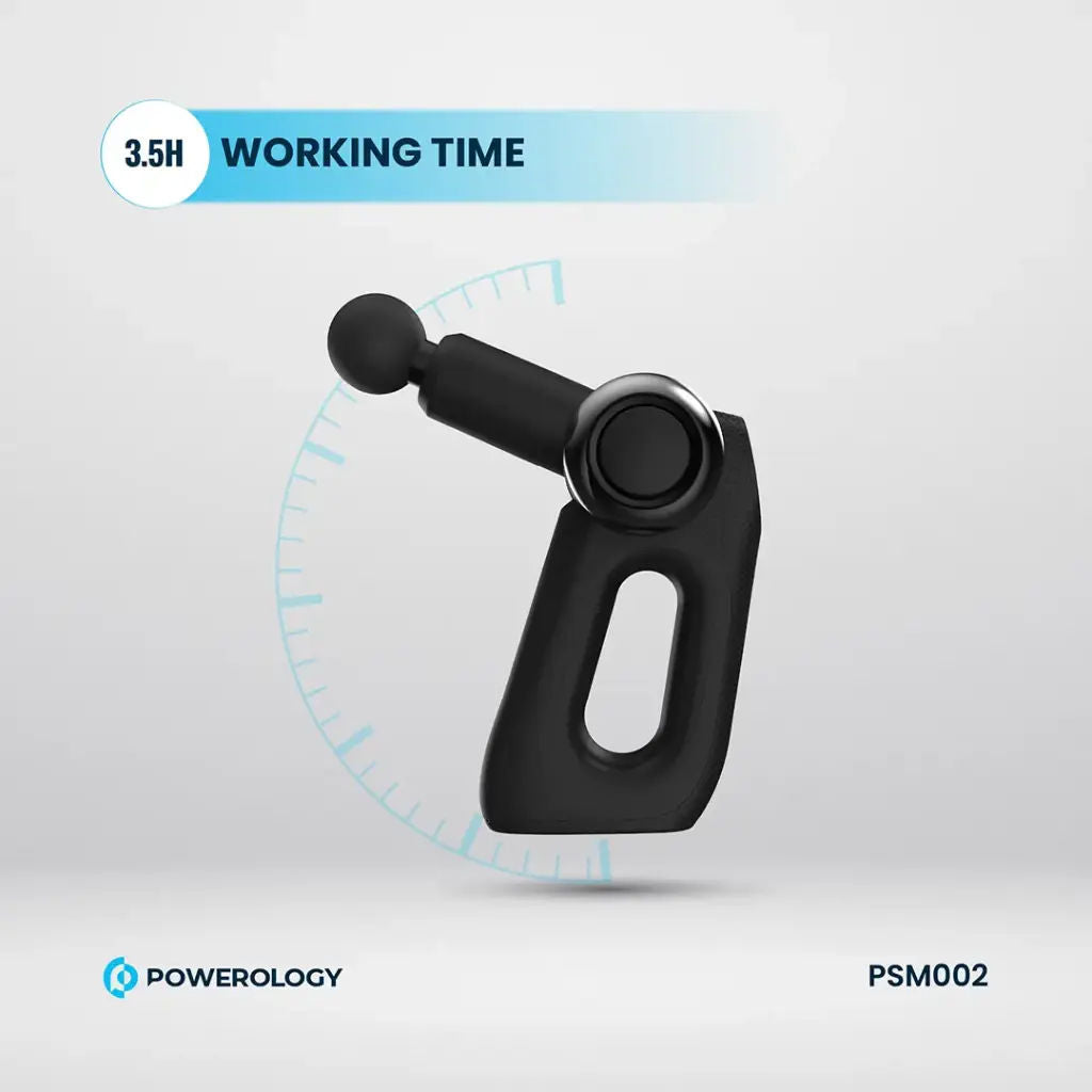 Powerology Full-Body Massage Gun, Black