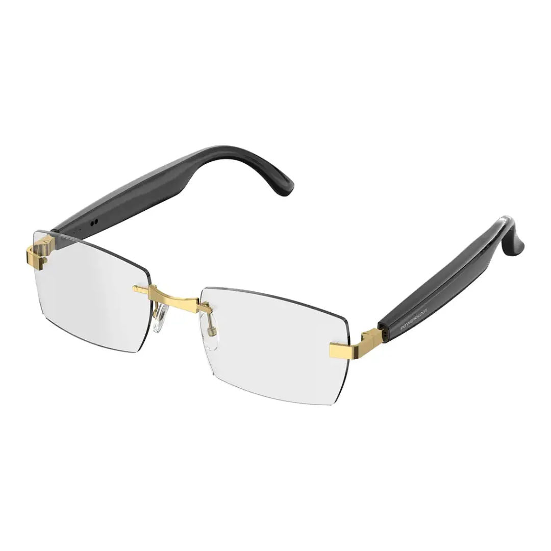 Powerology Cannes Smart Audio Sunglasses, Photochromic Lenses, Gold/Black