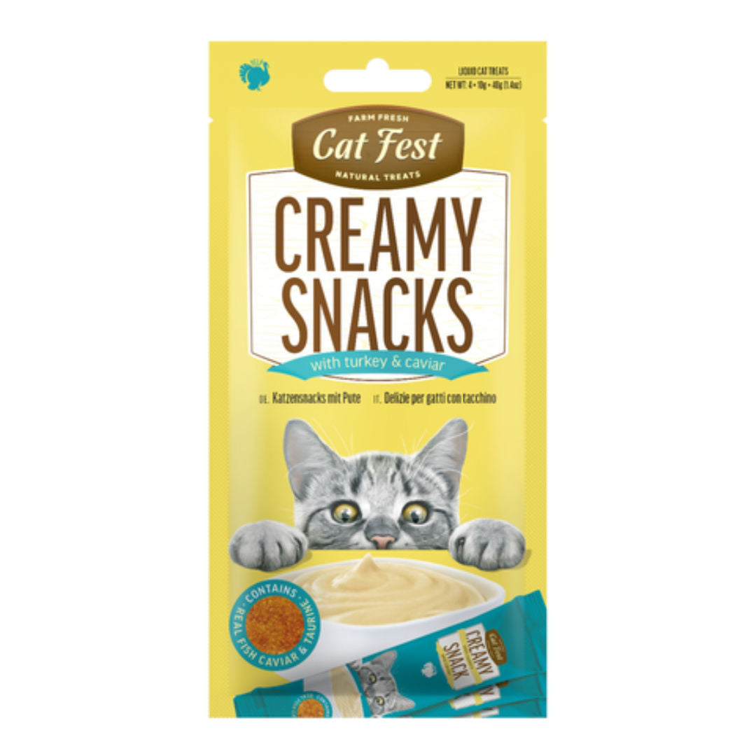 Cat Fest Creamy Snacks With Caviar 4x10gm